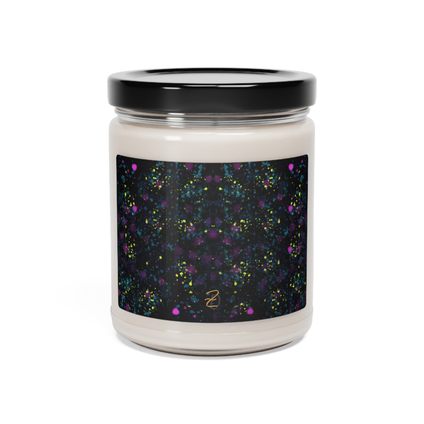 Dark Digital Splatter Soy Scented Candle 9oz - Design 7703