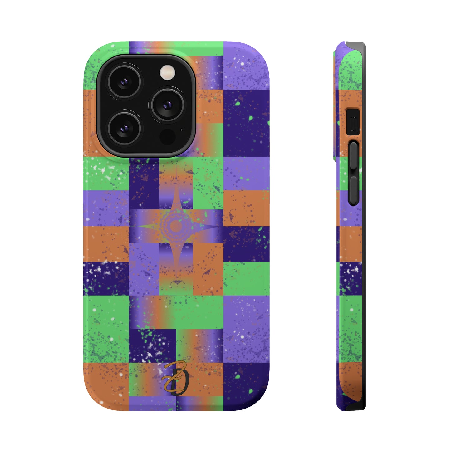 MagSafe Tough Cases - Purple Star Splat Design 7705