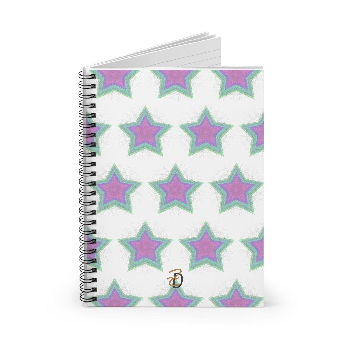 Lightening Star Ruled Spiral Notebook - Design 7701