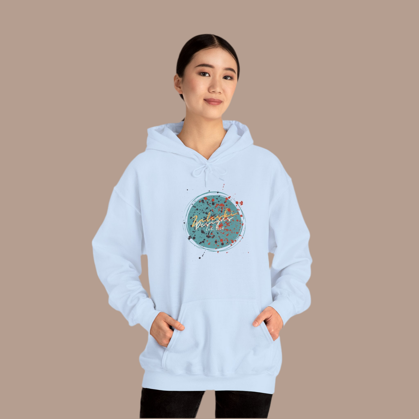 Zaleski Designs Circular Splatter Logo Hoodie