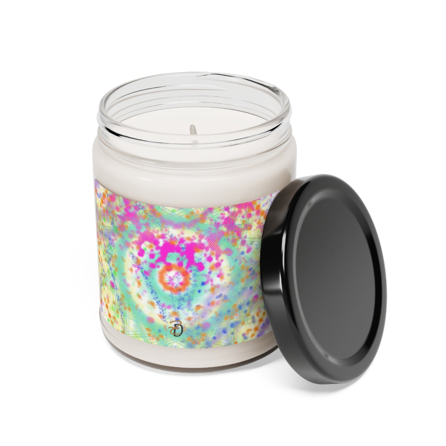 Digital Dye Splat Soy Scented Candle 9oz - Design 7710