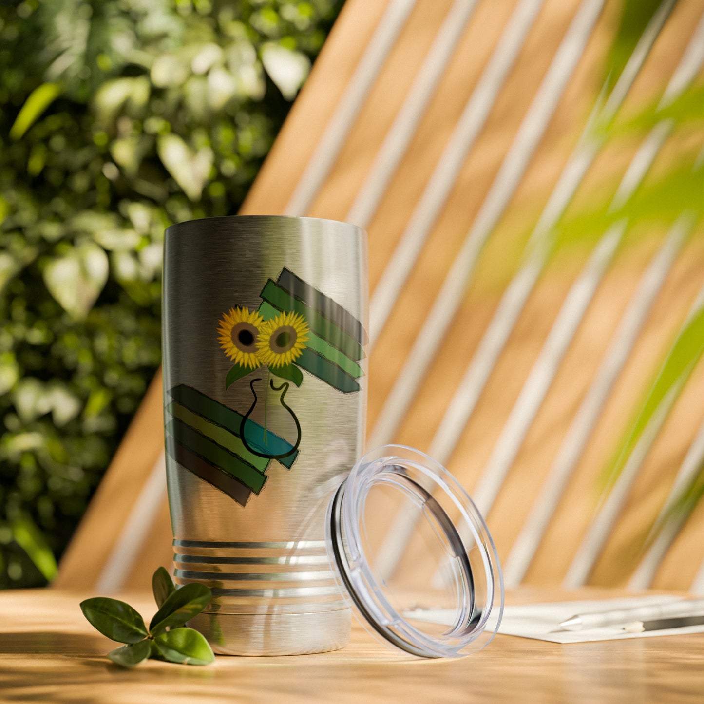 20oz Ringneck Tumbler - Sunflower Guitar Vase Design 7702