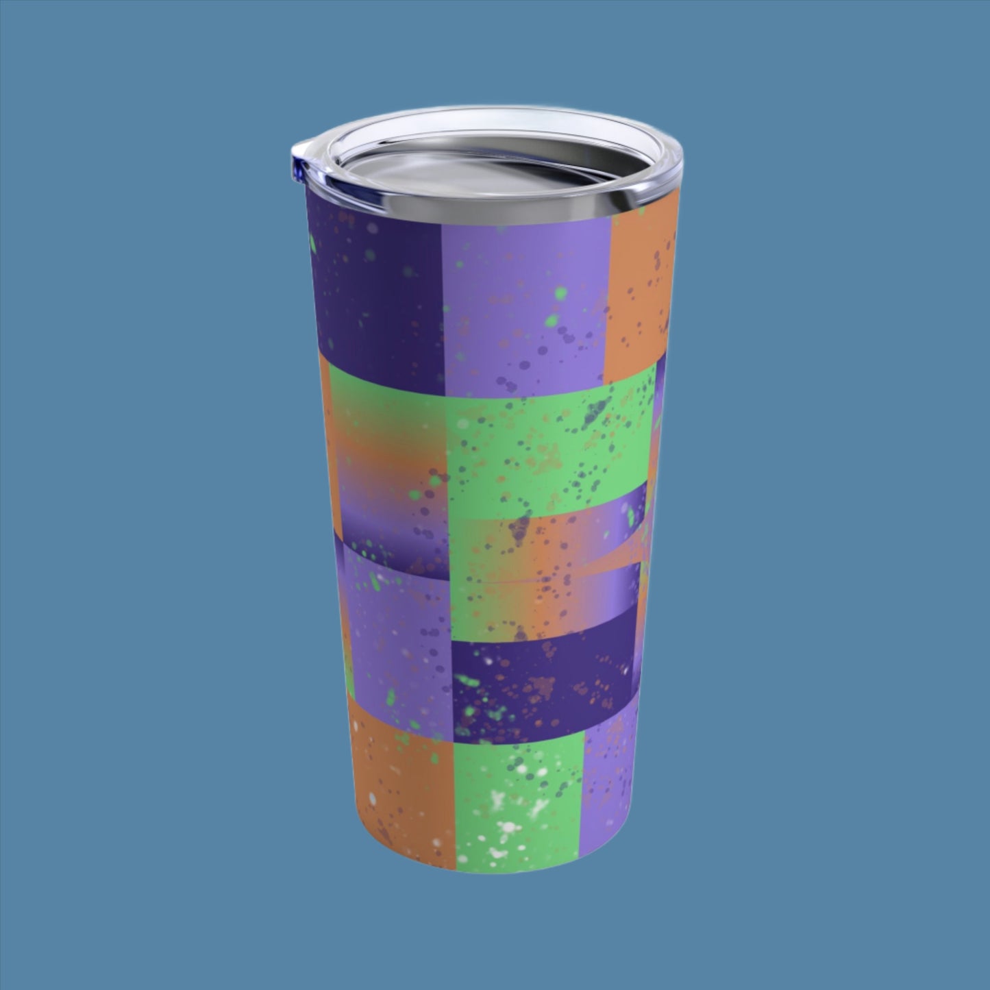 20oz Tumbler - Purple Star Splat Design 7705