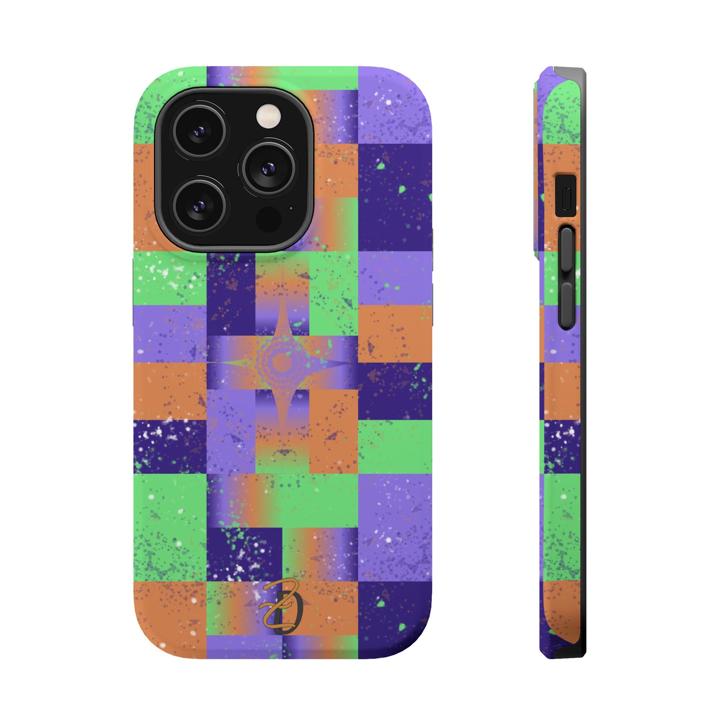 MagSafe Tough Cases - Purple Star Splat Design 7705