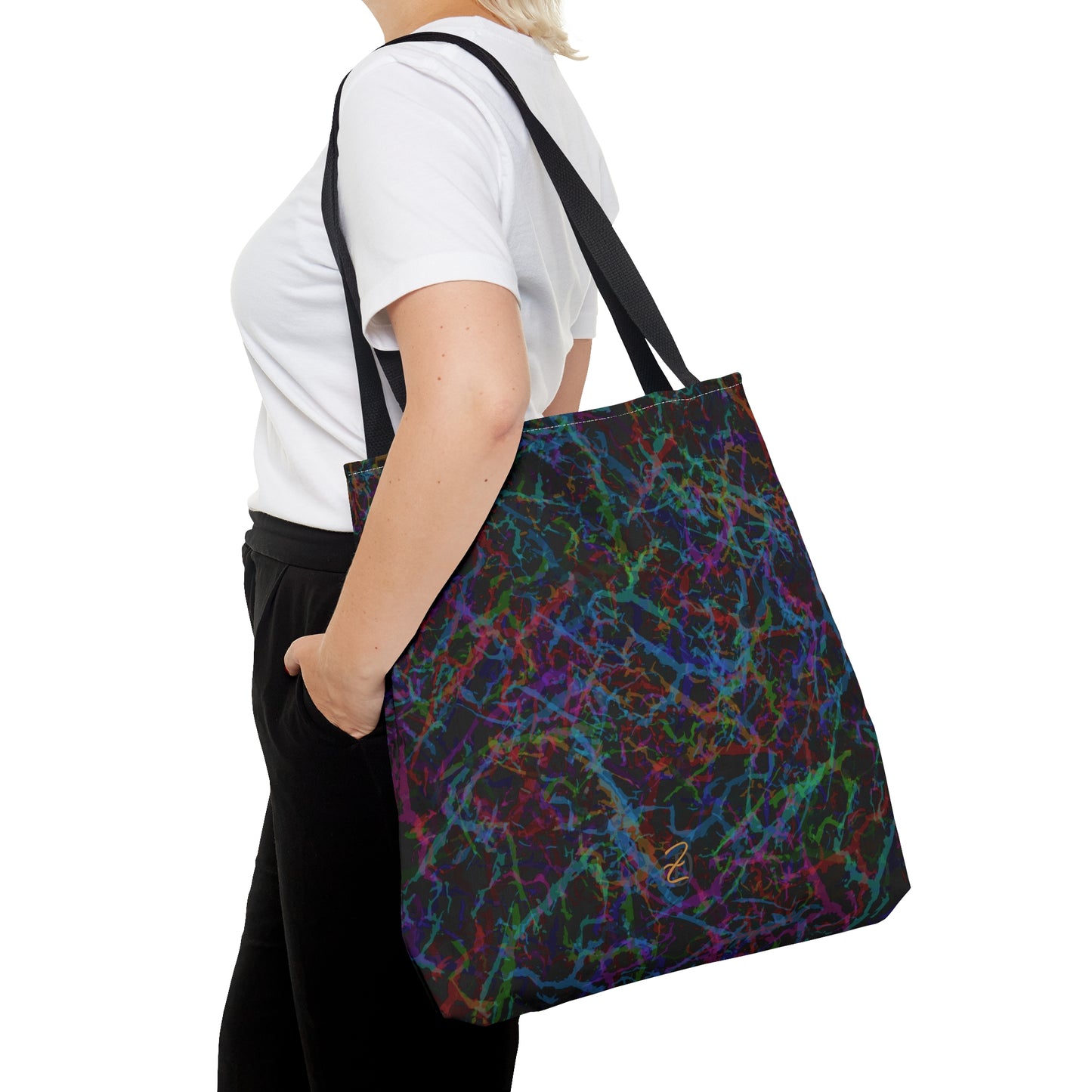 Dark Rainbow Lightening Tote Bag - Design 7712