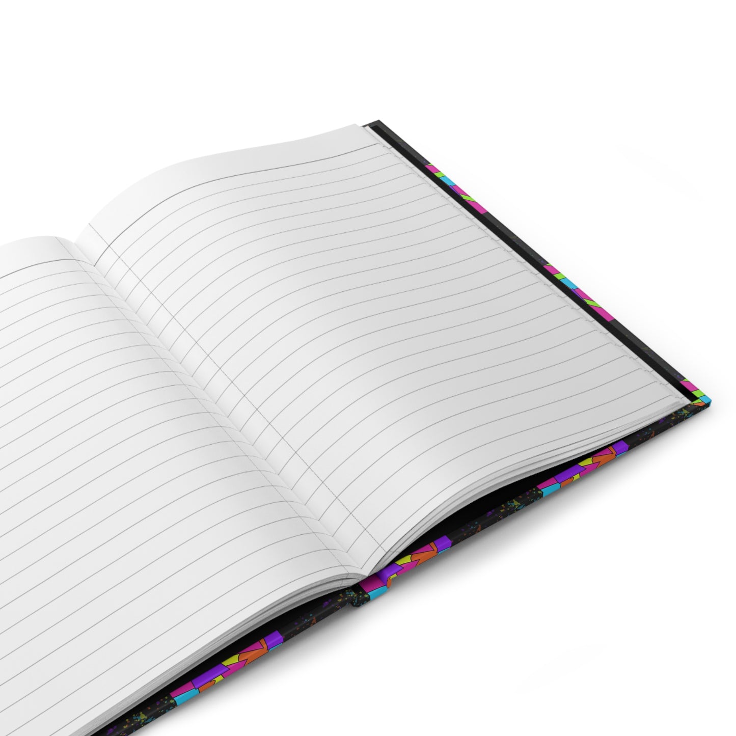 Dark Neon Sprinkles Hardcover Journal - Design 7714