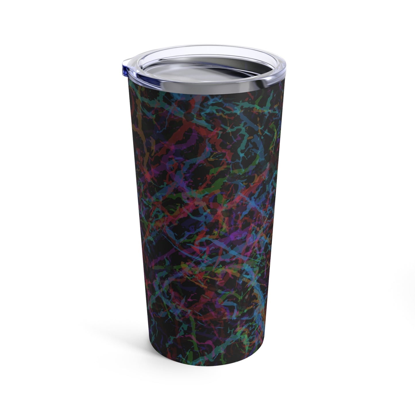 20oz Tumbler - Dark Rainbow Lightening Design 7712