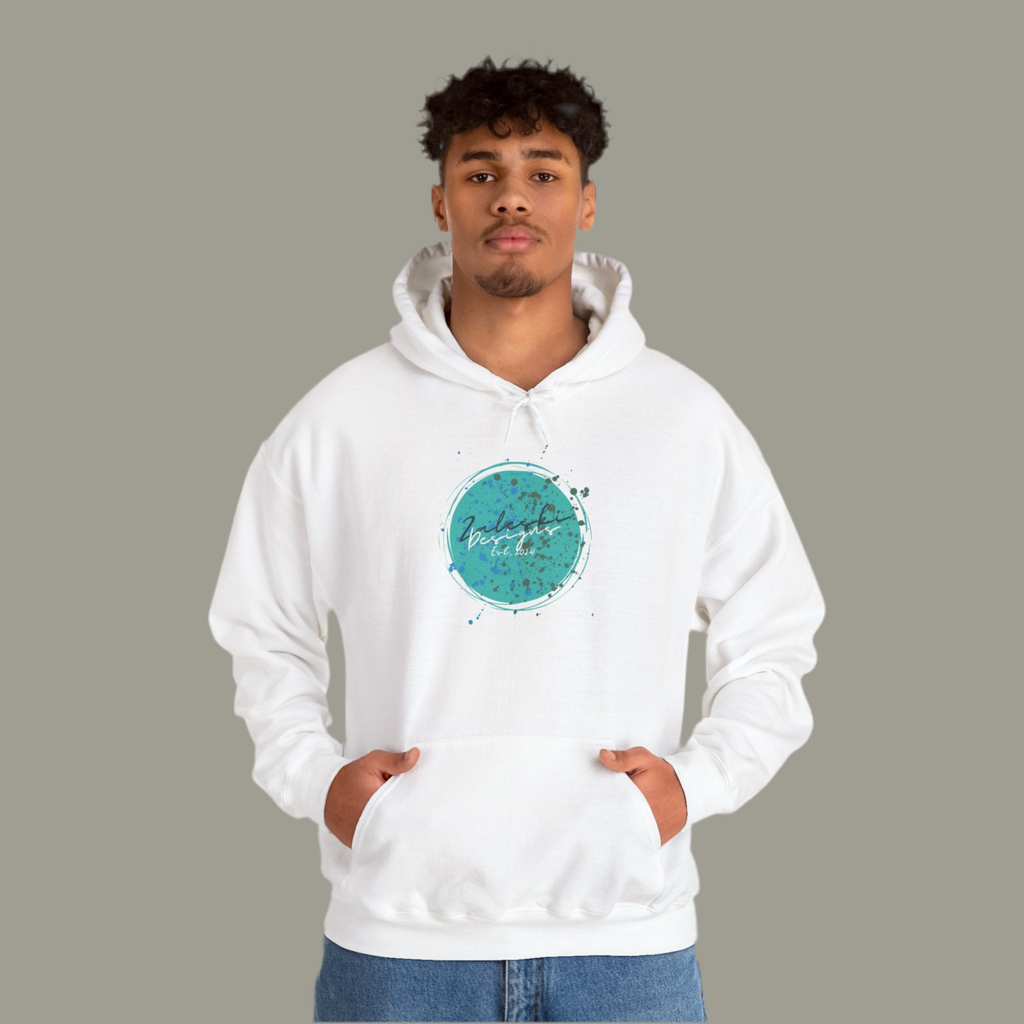 Zaleski Designs Circular Splatter Logo Hoodie