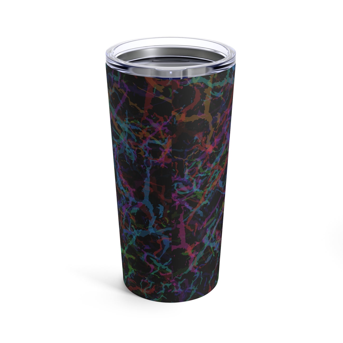 20oz Tumbler - Dark Rainbow Lightening Design 7712