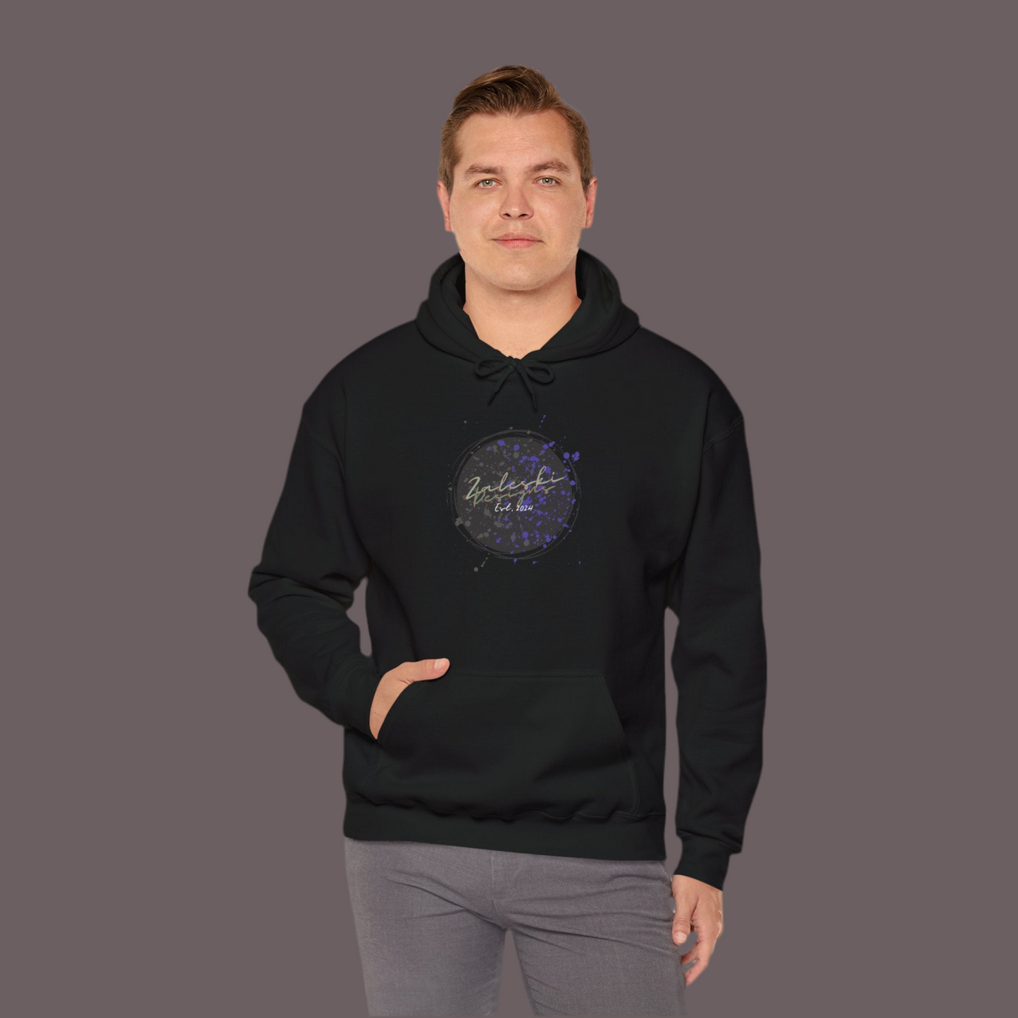 Zaleski Designs Circular Splatter Logo Hoodie